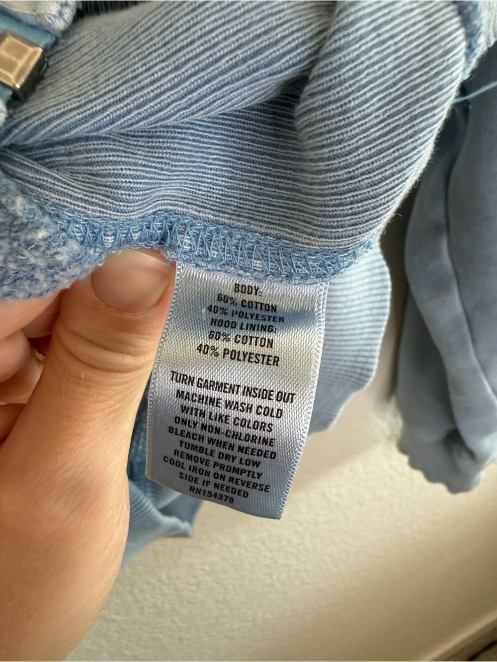 Aeropostale Unisex Full-Zip Light Blue Hoodie - Picture 7 of 11